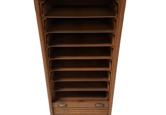 Art Nouveau Filing Cabinet with Tambour Shutter Door, 1900s